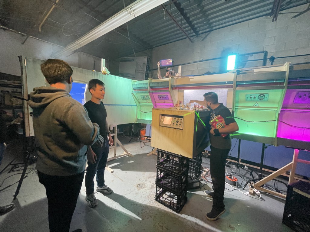 The Gazelle Automations team on the set bringing Miikshi: Cosmic Rays to life.