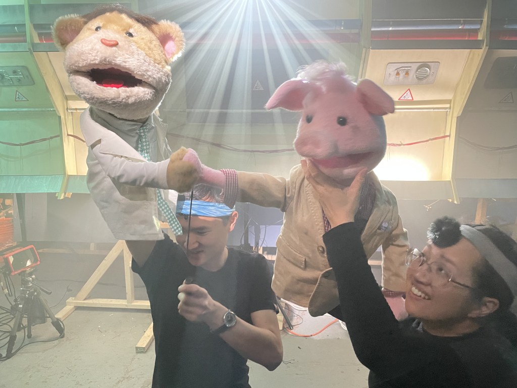 The Gazelle Automations team on the set bringing Miikshi: Cosmic Rays to life.