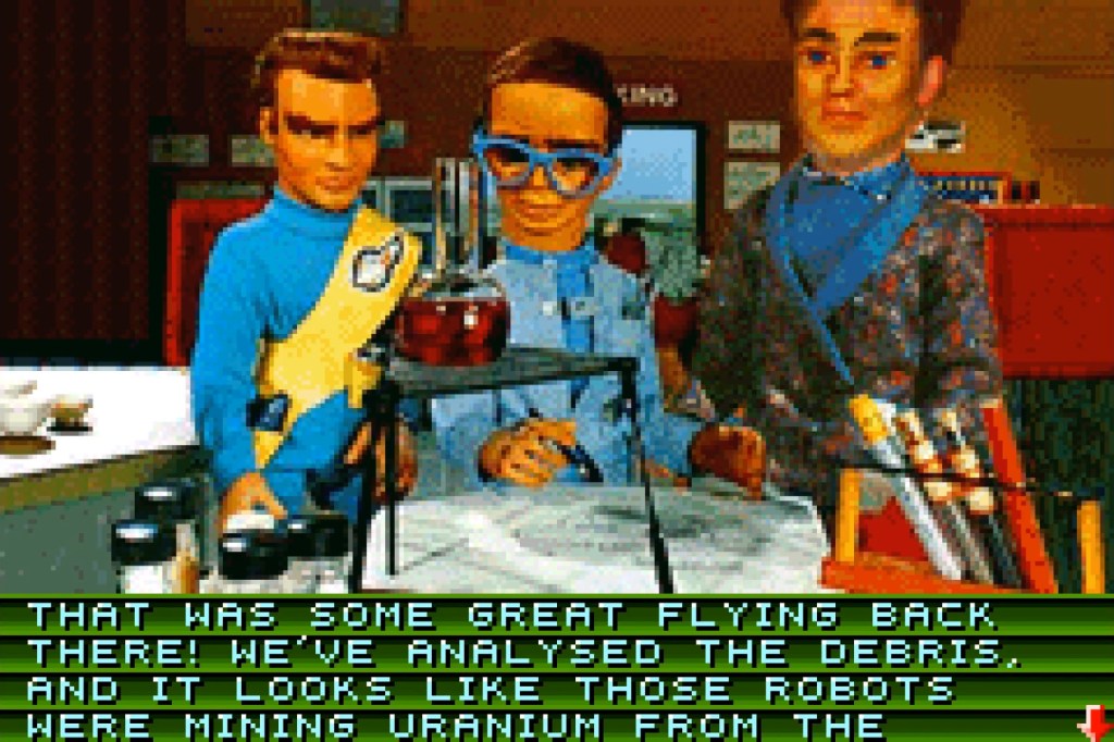 Gameplay from Thunderbirds: International Rescue for the Gameboy Advance.