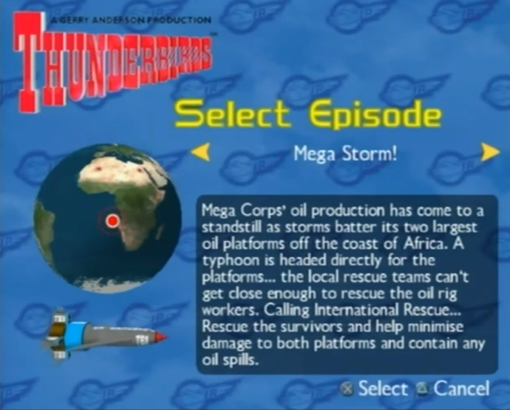 Gameplay from Thunderbirds for the PlayStation2.