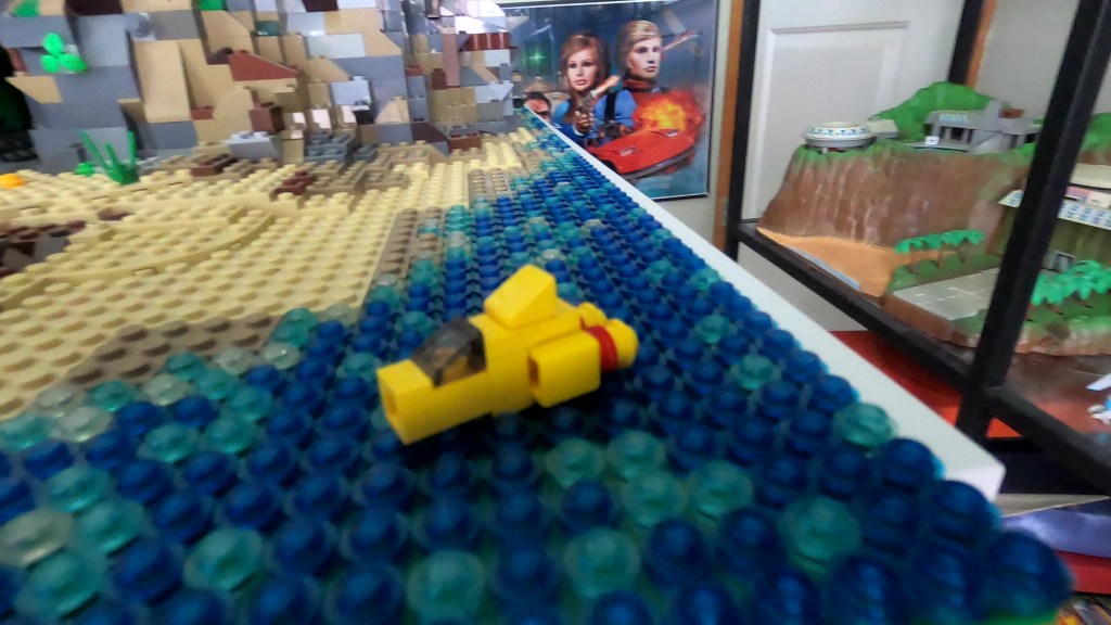Thunderbird 4 out at sea.